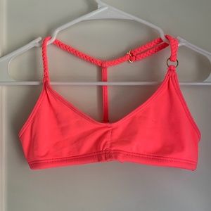 Pink Braided Bikini Top